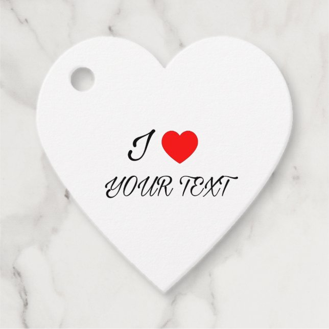 Étiquettes Cadeau J'adore votre texte (Devant)