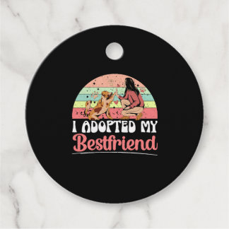 Étiquettes Cadeau J'Ai Adopté Ma Bestamie Animal Rights Dog Secourt