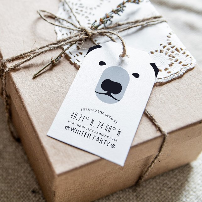 Étiquettes-cadeau J'Ai Bravé Le Froid pour Fêter ! | Drôle (Créateur téléchargé)
