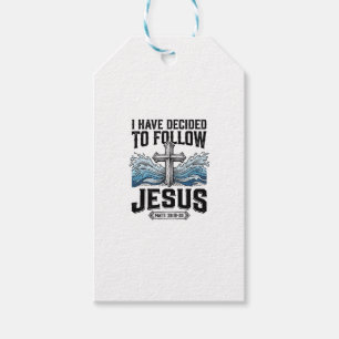Étiquettes-cadeau J'ai décidé de suivre Jésus Vintage Shirt
