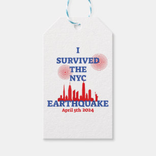 Étiquettes-cadeau J'ai survécu au tremblement de terre de New York l