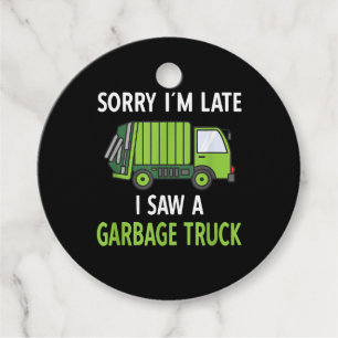 Étiquettes Cadeau J'ai vu des ordures de camion costume de recyclage