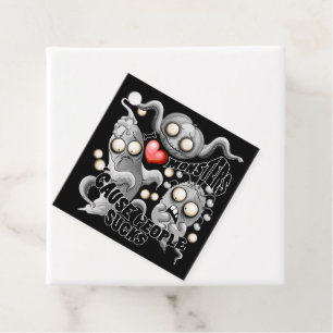 Étiquettes Cadeau J'aime les monstres parce que les gens aiment les 