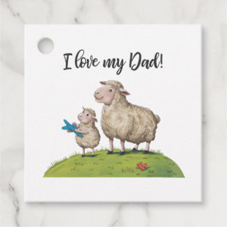 Étiquettes Cadeau J'Aime Mon Père Mouton
