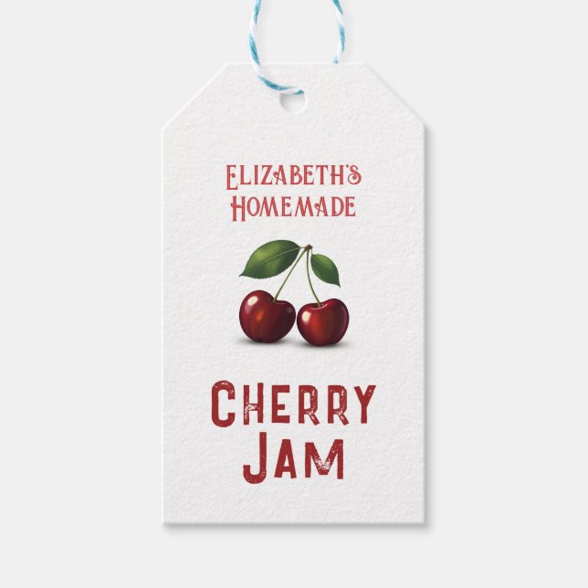 Étiquettes-cadeau Jam cerise (Devant)