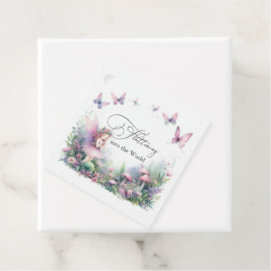 Étiquettes Cadeau Jardin de Fées & Papillon Flutter Love Baby Shower