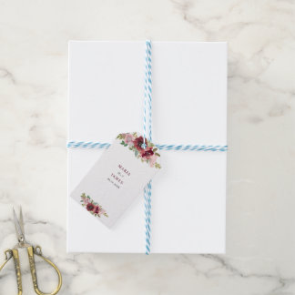 Étiquettes-cadeau Jardin d'été Aquarelle Mariage floral