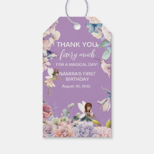 Étiquettes-cadeau Jardin enchanté Fée Anniversaire Favoriser