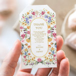 Étiquettes-cadeau Jardin Fleur sauvage coloré Fête de mariage Faveur<br><div class="desc">Cet élégant design présente des fleurs sauvages d'aquarelle joyeux mêlés à un feuillage verdoyant. Personnalisez l'étiquette de faveur avec votre libellé. Si vous souhaitez réorganiser davantage le style et l'emplacement du texte,  veuillez appuyer sur le bouton "Cliquez pour customiser plus loin".</div>