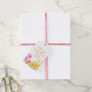Étiquettes-cadeau Jardin floral blanc