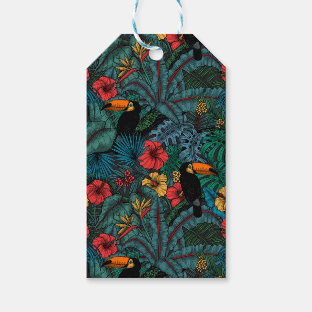 Étiquettes-cadeau Jardin toucan (Devant)