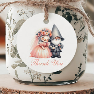 Étiquettes Cadeau Jardin Whimsical Gnome Boho Woodland Mariage Merci