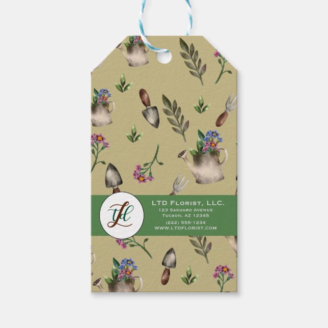 Étiquettes-cadeau Jardinage personnalisé Florist Shopping (Devant)