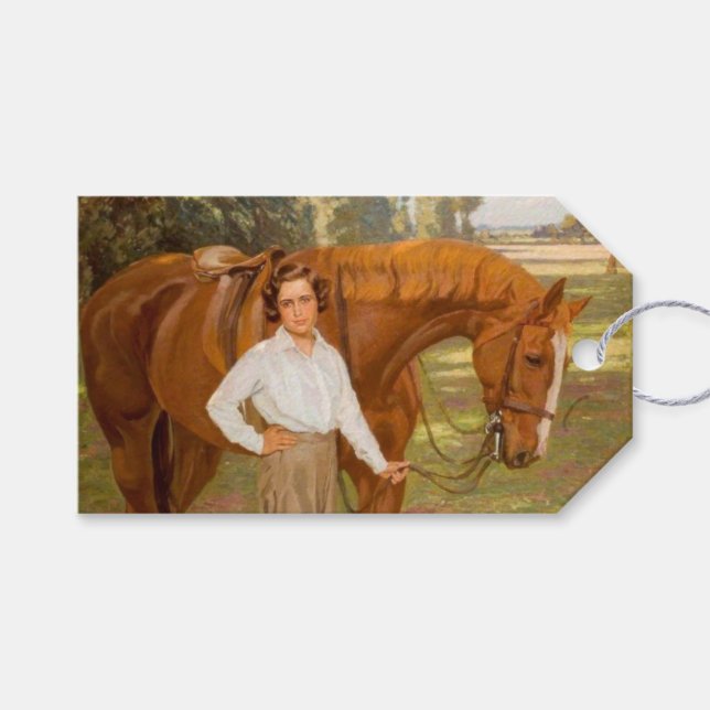 Étiquettes-cadeau Jasmine le Cheval (par Algernon Talmage) (Devant (Horizontal))