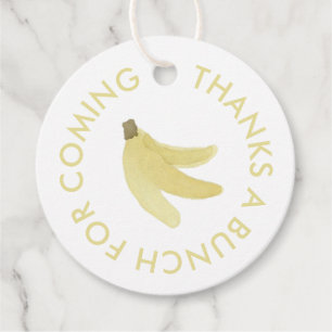 Étiquettes Cadeau Jaune En vichy Banana Party Favoriser le Merci Tag