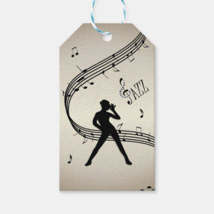 Étiquettes-cadeau Jazz Dance Golden Music Tags cadeaux