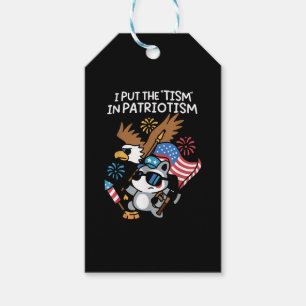 Étiquettes-cadeau Je mets le Tisme dans l'Aigle Athlétique Patriotiq