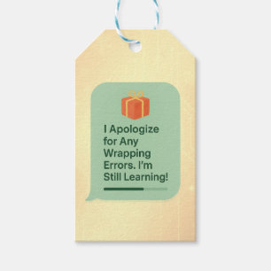 Étiquettes-cadeau Je m'excuse pour toutes les erreurs d'enrobage - F