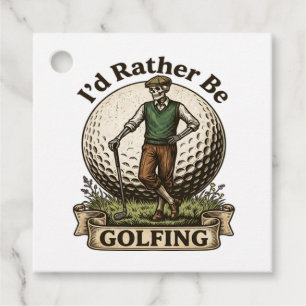 Étiquettes Cadeau Je préférerais jouer au golf