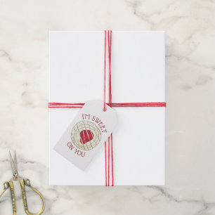 Étiquettes-cadeau Je suis amoureux de vous, gâteau danois aux cerise