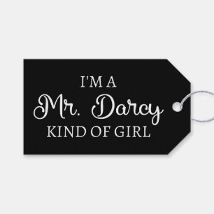 Étiquettes-cadeau Je suis M. Darcy, genre de fille