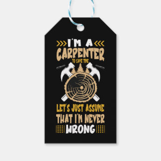 Étiquettes-cadeau Je suis un charpentier