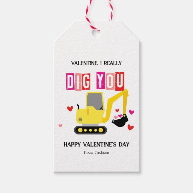 Étiquettes-cadeau Je t'ai vraiment creusé la classe Saint-Valentin (Devant)