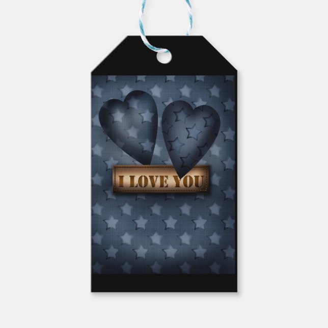 Étiquettes-cadeau Je t'aime (Devant)