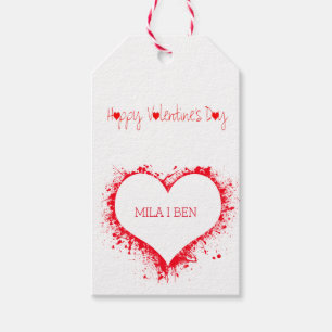 Étiquettes-cadeau Je t'aime, heureuse Sainte-Valentin