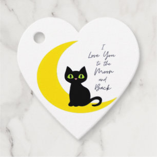 Étiquettes Cadeau Je t'aime jusqu'à la lune et retour Amoureux de ch