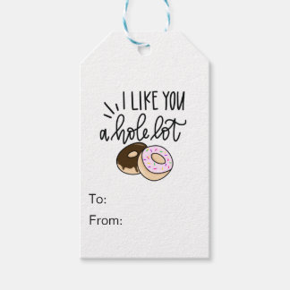 Étiquettes-cadeau Je T'Aime Un Trou Lot - Donut Valentine Balise Cad