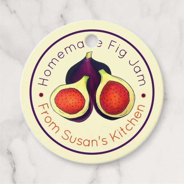 Étiquettes Cadeau Jelly De Jam De Fig Fait Maison Conserve Les Figes (Devant)
