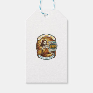 Étiquettes-cadeau Jésus 9999 Emails Non Lus Boîte de Réception Zéro 