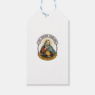 Étiquettes-cadeau Jésus a laissé tomber la crêpe parfaite en retourn