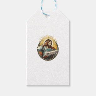 Étiquettes-cadeau Jésus a laissé tomber son téléphone face contre le