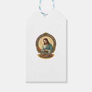Étiquettes-cadeau Jésus Balle de Yoga Complètement Dégonflée Plat Hu