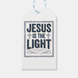 Étiquettes-cadeau Jésus Est La Lumière Chemise Chrétienne Vintage