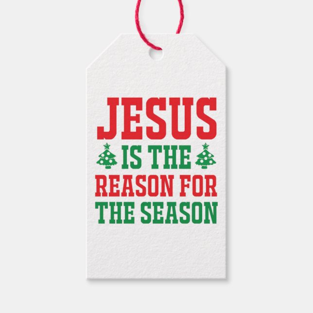 Étiquettes-cadeau Jésus est la raison de la saison Noël (Devant)