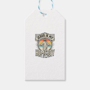 Étiquettes-cadeau Jésus est mon pote Vintage T-shirt religieux