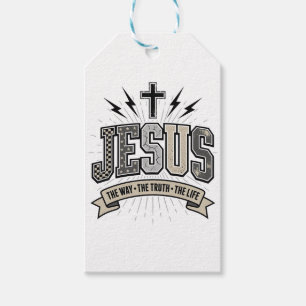 Étiquettes-cadeau Jésus Le Chemin La Vérité La Vie Vintage Chrétien