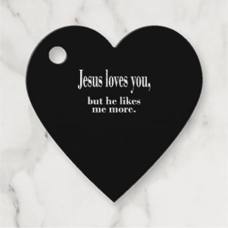 Étiquettes Cadeau Jésus t'aime mais il m'aime plus Playful Faith