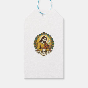 Étiquettes-cadeau Jésus vaincu fumant du pain grillé brûlé petit-déj