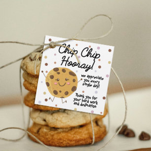 Étiquettes Cadeau jeton hooray cookie volontaire marques de service