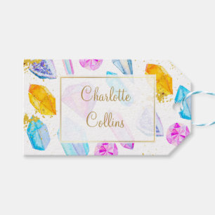 Étiquettes-cadeau Jeu d'anniversaire Cristaux Jeu de Fête de fille d