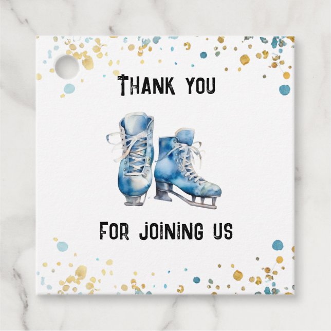 Étiquettes Cadeau Jeu d'anniversaire de hockey sur glace garçons de  (Devant)