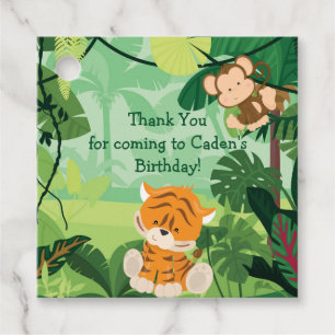 Étiquettes Cadeau Jeu d'Anniversaires de enfants de la Jungle sur me