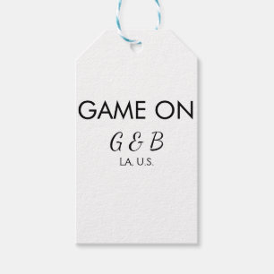 Étiquettes-cadeau Jeu sur ajouter le nom du couple lieu de la fête d