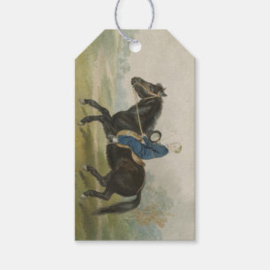 Étiquettes-cadeau Jeune garçon faisant l'équation d'un poney (par Pe