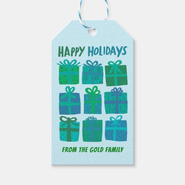 Étiquettes-cadeau JEUX VACANCES Cadeaux Présente Noël PERSONNALISÉ (Devant)
