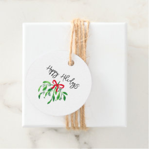 Étiquettes Cadeau JEUX VACANCES Mistletoe Festive Noël Fun